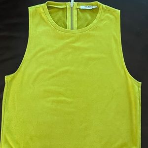 Green Zara suede top